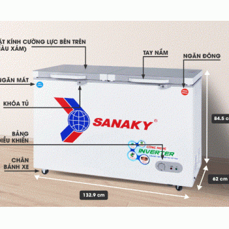Tủ đông mát Sanaky 280 lít Inverter VH-4099W4K